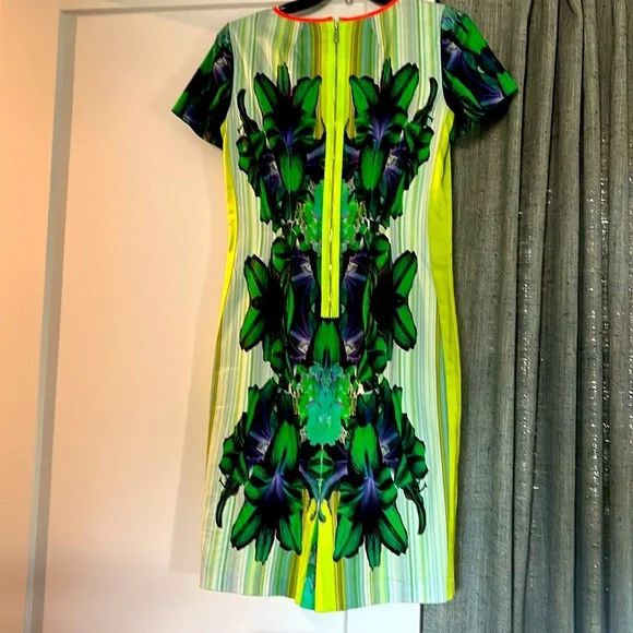 Elie Tahari floral print dress with back zipper - Picture 4 of 5